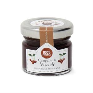 SOUR CHERRIES PRESERVE WITH 100% FRUIT 28 G.