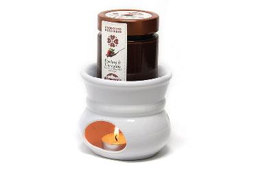 FORNELLO BIANCO CON FONDUTA DI CIOCCOLATO 260 G.