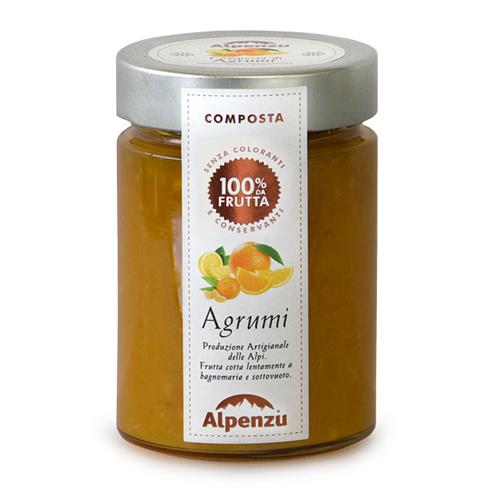 COMPOSTA DI AGRUMI 100% DA FRUTTA 350 G.