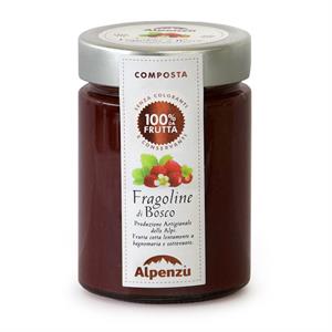 COMPOSTA CON FRAGOLINE DI BOSCO 100% DA FRUTTA 350 G.