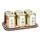 ***VASSOIO LEGNO BOURGUIGNONNE CON 6 SALSE SALATE 130/150 G.