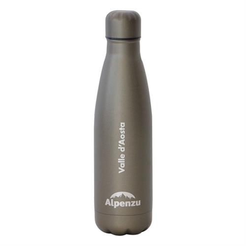 BORRACCIA TERMICA 500 ML. CON LOGO ALPENZU - GRIGIO OPACO