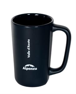 GRANDE TAZZA IN CERAMICA OPACA CON LOGO ALPENZU BLU