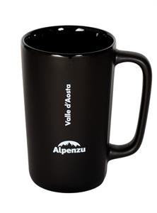 GRANDE TAZZA IN CERAMICA OPACA CON LOGO ALPENZU NERO-en