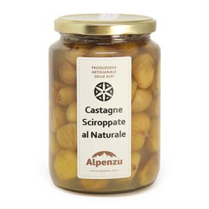 CASTAGNE SCIROPPATE AL NATURALE 880 G.