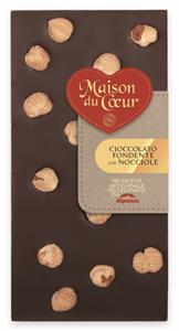 BARRE DE CHOCOLAT NOIR AUX NOISETTES 100 G.