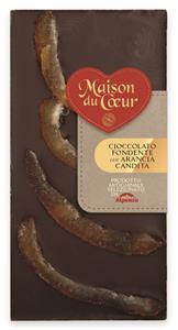 TAVOLETTA FONDENTE CON ARANCIA CANDITA 100 G.