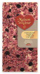 TAVOLETTA CIOCCOLATO BIANCO CON FRUTTI DI BOSCO 100 G.