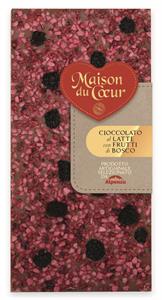TAVOLETTA CIOCCOLATO AL LATTE CON FRUTTI DI BOSCO 100 G.