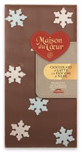 TAVOLETTA CIOCCOLATO AL LATTE CON FIOCCHI DI NEVE 100 G.