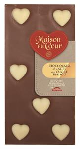 TAVOLETTA CIOCCOLATO AL LATTE CUORE BIANCO 100 G.