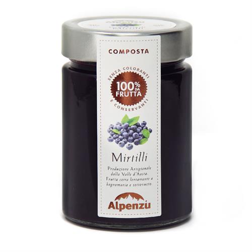 BLUEBERRIES PRESERVE WITH 100% FRUIT 350 G.