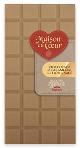 TAVOLETTA CIOCCOLATO AL CARAMELLO CON FIOR DI SALE 100 G.