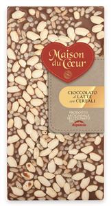 TAVOLETTA CIOCCOLATO AL LATTE E 3 CEREALI 100 G.