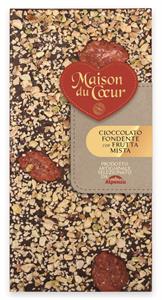 TAVOLETTA CIOCCOLATO FONDENTE CON FRUTTA MISTA 100 G.